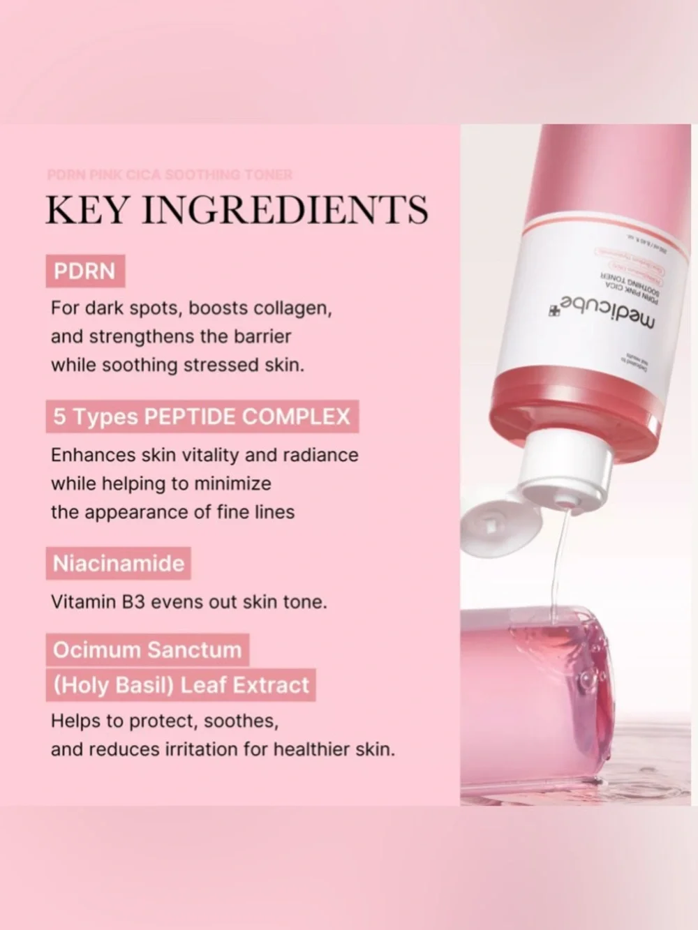 Medicube PDRN Pink Cica Soothing Toner